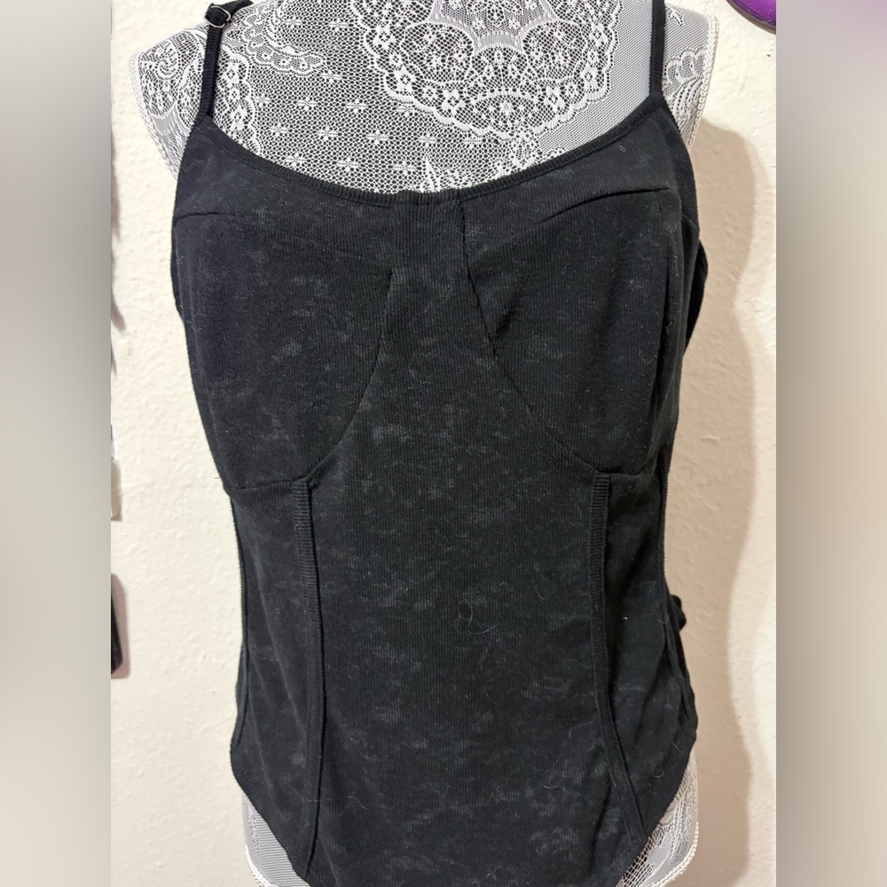 Black Corset-Style Bodysuit